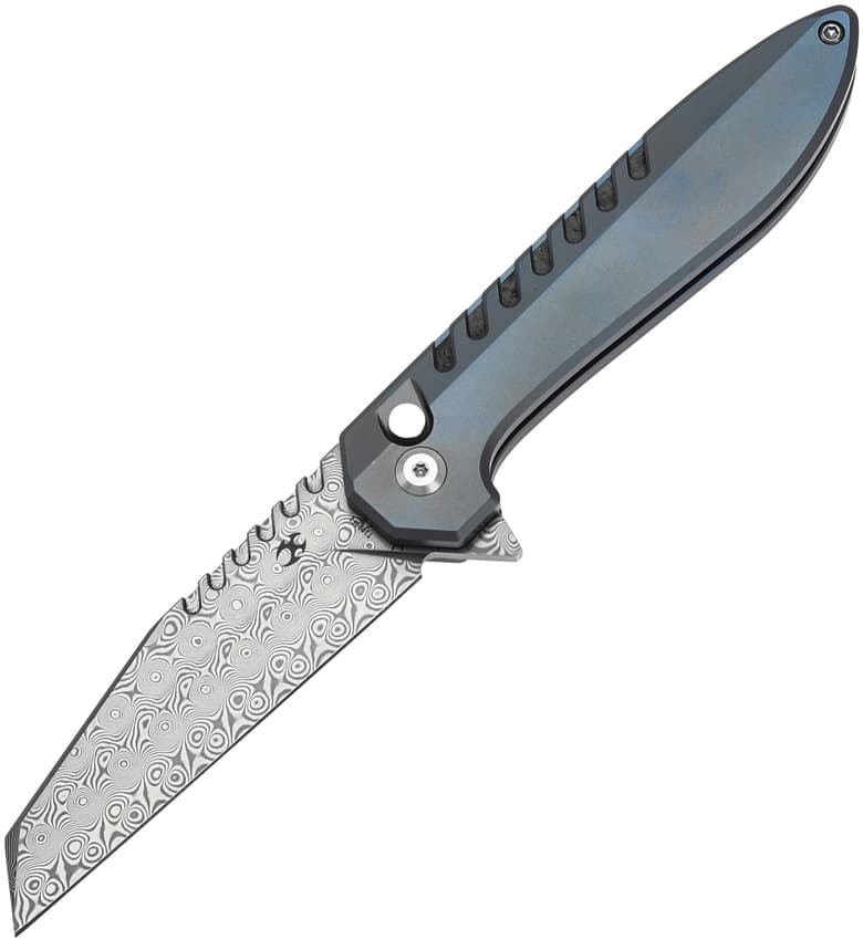 Kosame Button Lock Damascus