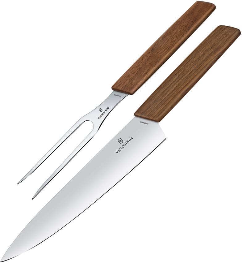 Carving Set 2pc Walnut